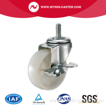 White PU Flat Rim Industrial Caster